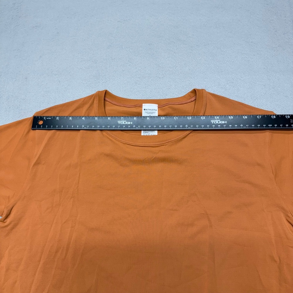 NWT Athleta Relaxed Tee Womens Medium Orange Short Sleeve Wicking Crop NEW - Picture 5 of 12